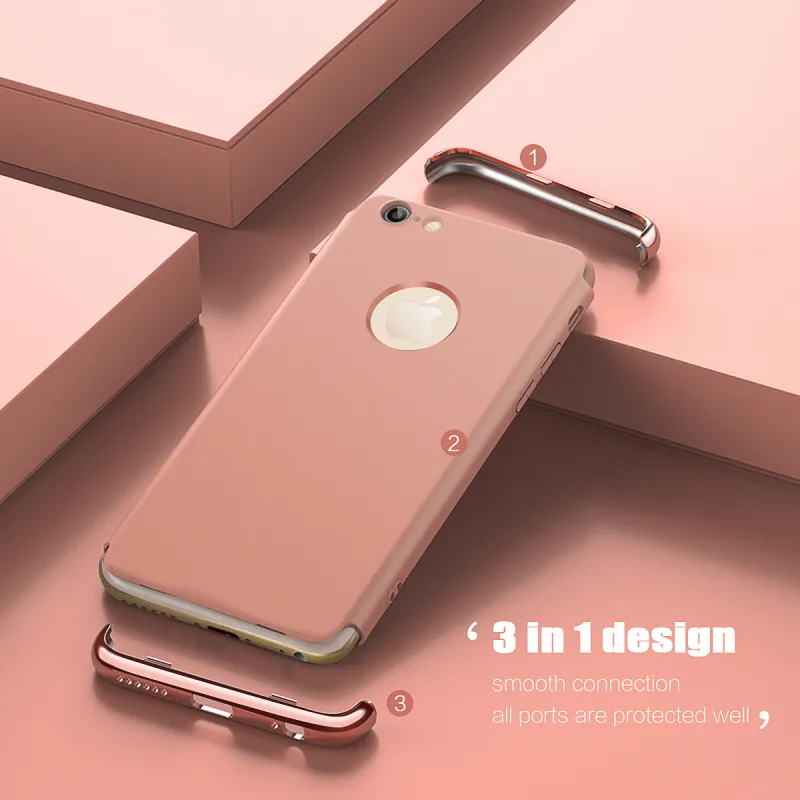 GrandEver Модный чехол с покрытием из розового золота для iPhone 7 ультра тонкие милые