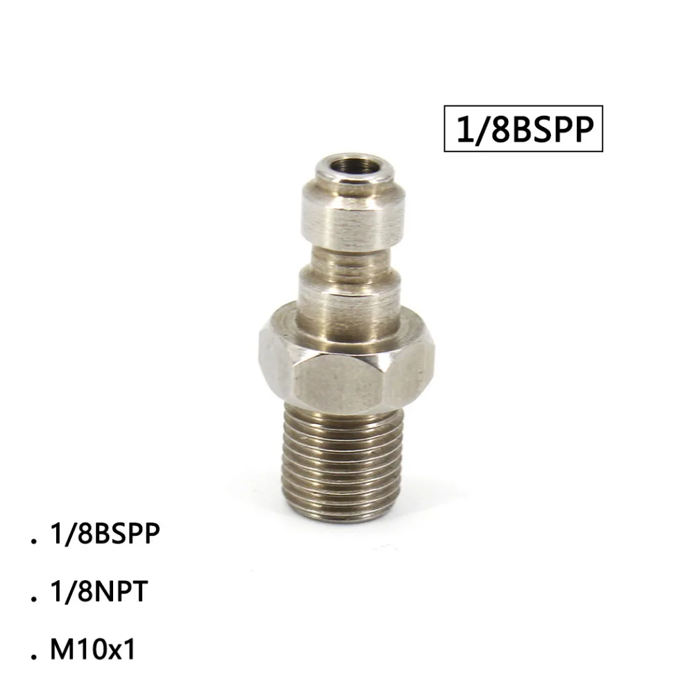 PCP Airforce Пейнтбол Пневматический 1/8 BSPP 1/8NPT M10x1 штекер высокого давления быстрая