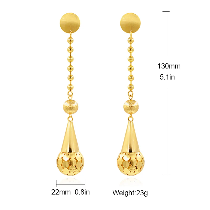 Солнечные ювелирные изделия хит продаж большие серьги длинные висячие Висячие