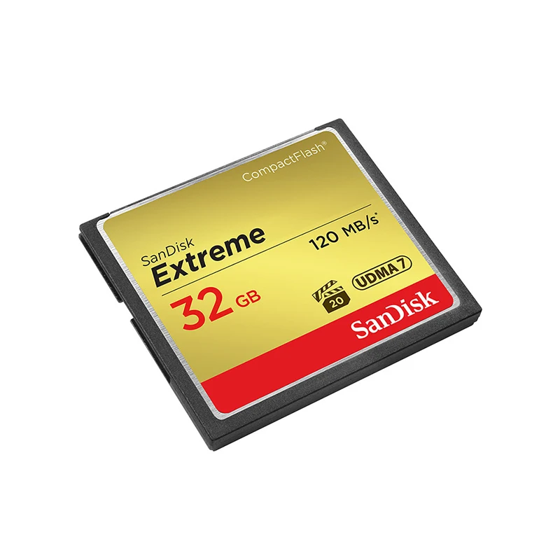 Sandisk Экстрим Compact Flash Камера цифровой карты памяти 32 ГБ 64 128 до 120 МБ узнать Скорость