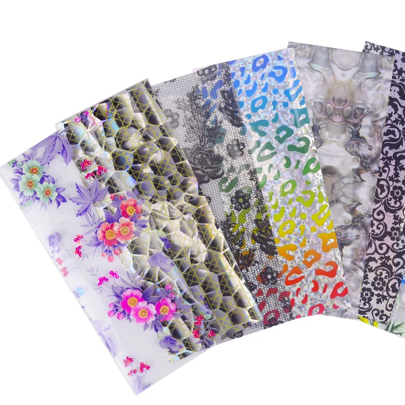 

20 Designs Nail Art Foils Laser Shinning Mixed Beauty Transfer Tips Sticker Craft DIY Universe Decorations