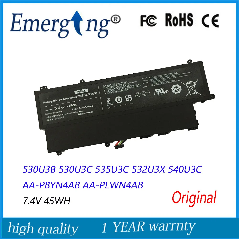 7 4 В 45Wh новый оригинальный аккумулятор для ноутбука Samsung AA PBYN4AB PLWN4AB 530U3B 530U3C 535U3C 532U3X