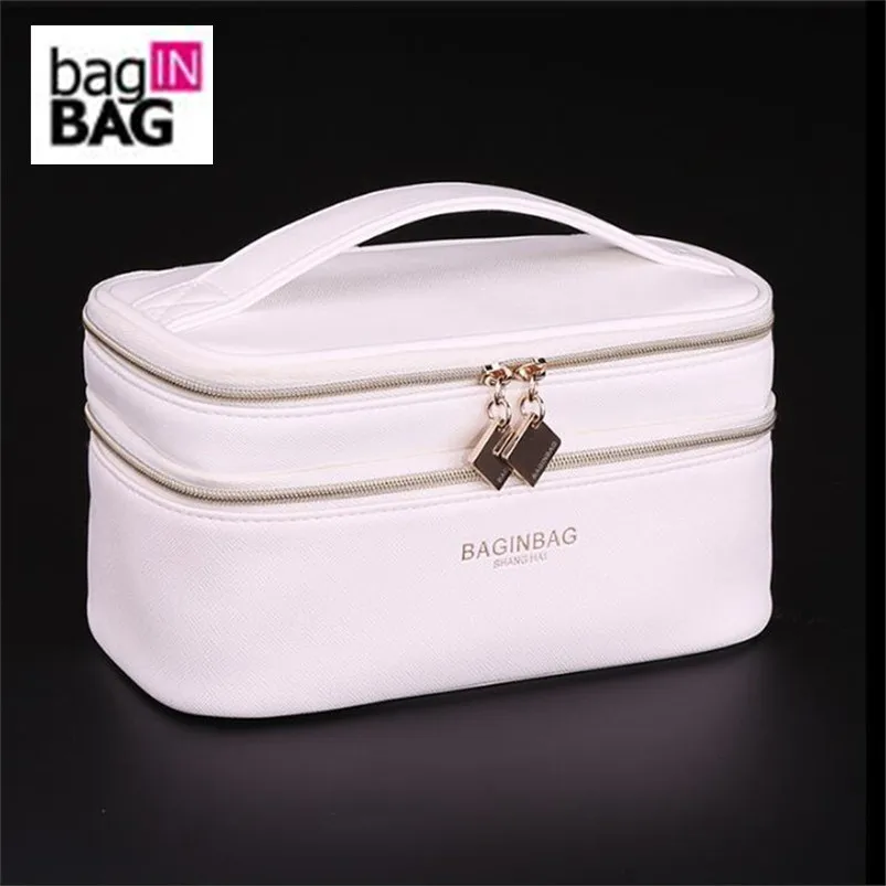 Baginbag двойной слой косметики сумка из полиуретана многофункциональная