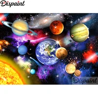 dispaint full squareround drill 5d diy diamond painting planetary sky embroidery cross stitch 3d home decor a10852