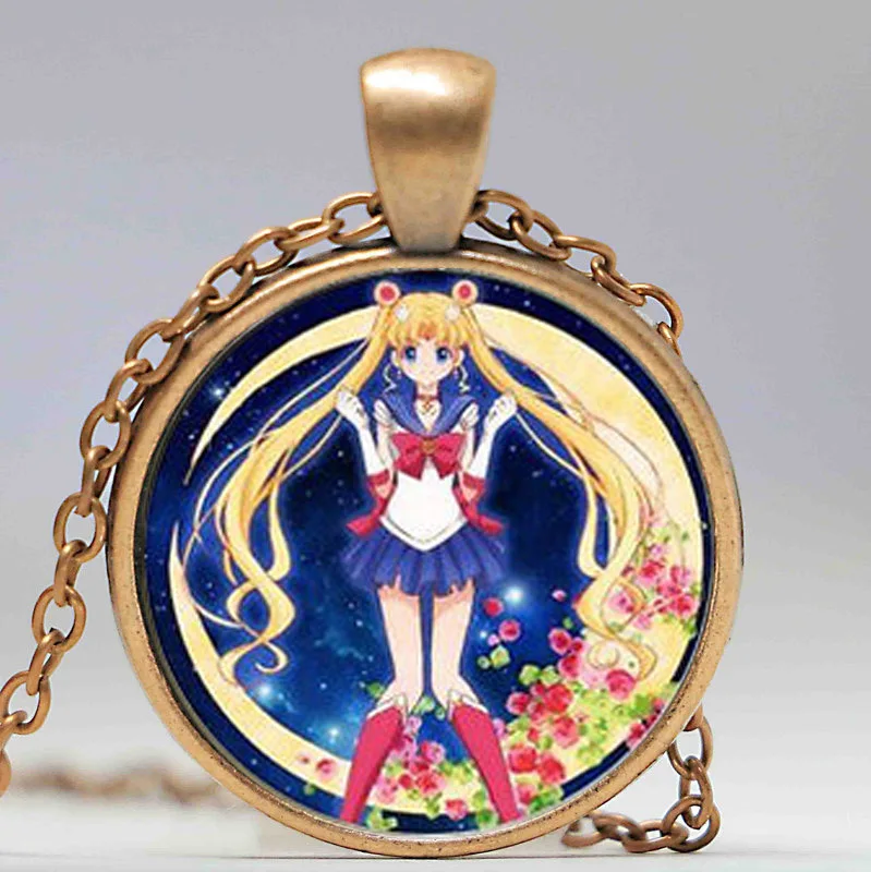 Мужская цепочка JP из аниме Сейлор Мун ручная работа 1 Новинка модное Латунное