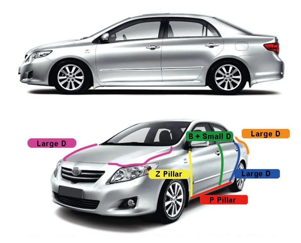 Для Toyota Corolla Camry резиновое уплотнение ремни спереди и сзади двери капот крышка багажника анти шум пыли уплотнительные полосы B D P Z Тип