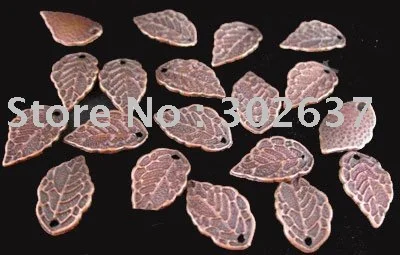 Бесплатная доставка 300 шт. антикварные медные пластиковые филигранные листья