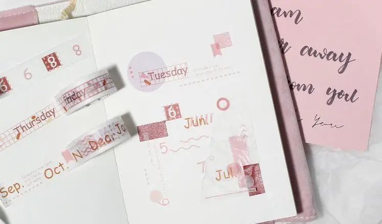 3 шт. чистый цвет 15 мм x 3 м DIY Липкая Бумага васи самоклеящаяся лента номер даты ленты Декор реквизит для альбом для скрапбукинга