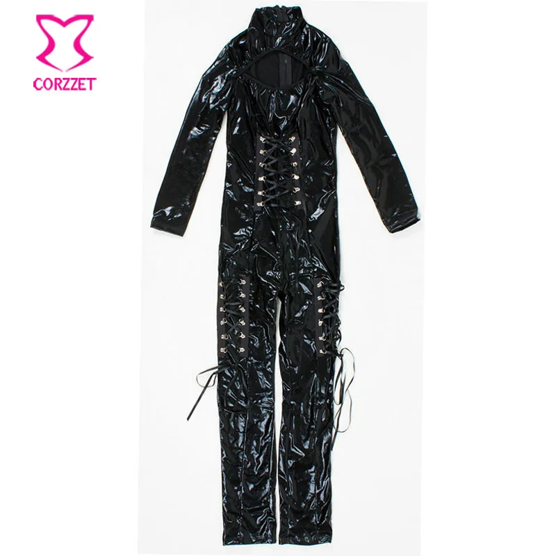 Хит продаж сексуальный черный комбинезон Zentai Catwomen спандекс латекс ПВХ костюмы