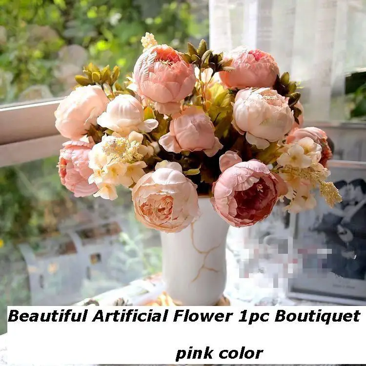1 бутик декора большие Шелковый Искусственный Пион цветов праздничные