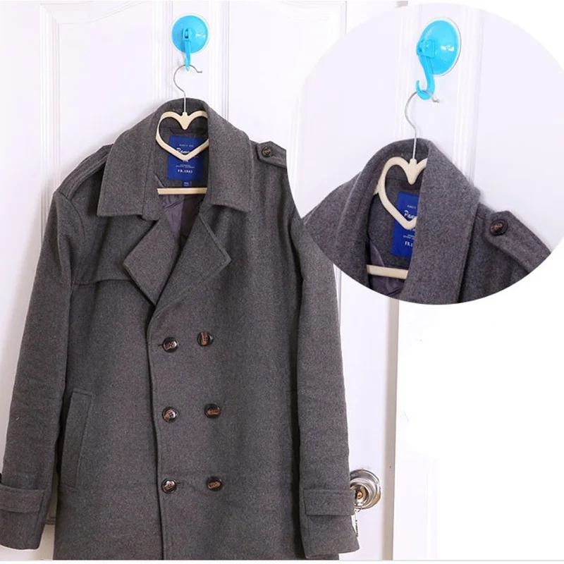 2 шт. круглая форма крючок и рельсы в форме присоски для полотенца ванной вешалка