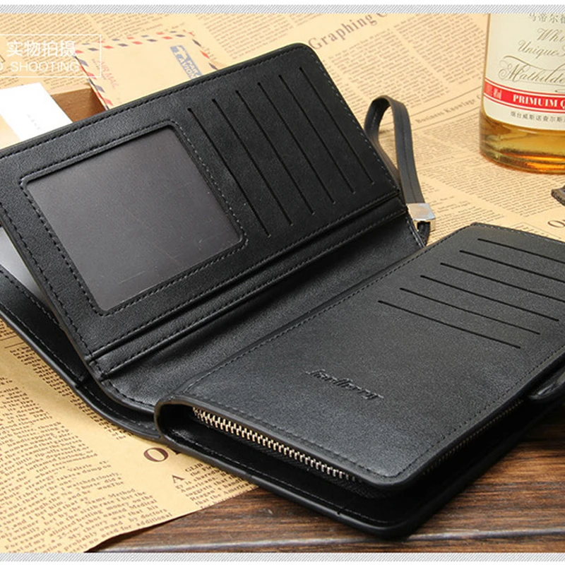 Baellerry 2017 New Fashion men wallets famous brand mens wallet baellerry male leather coin purse card cash receipt holder WL479 | Багаж и