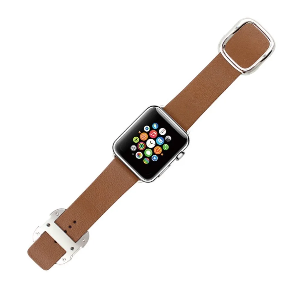 Кожаный ремешок для Apple Watch 38 мм 40 мм 42 мм 44 мм для женщин, современный сменный ремешок с пряжкой для iWatch серии 4 3 2 1