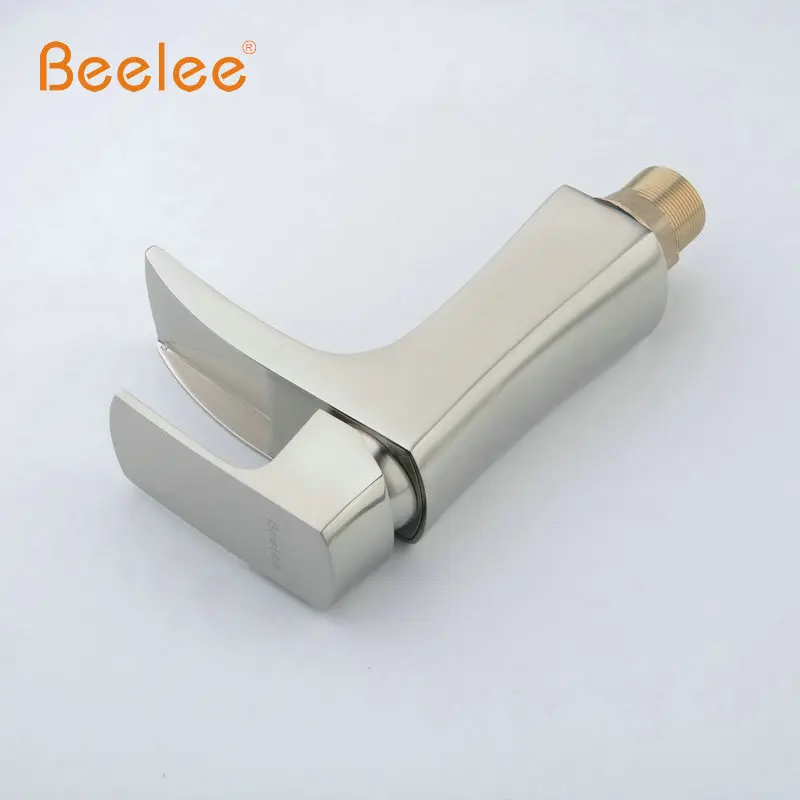 Beelee современный никелевый матовый смеситель для раковины в ванной комнате