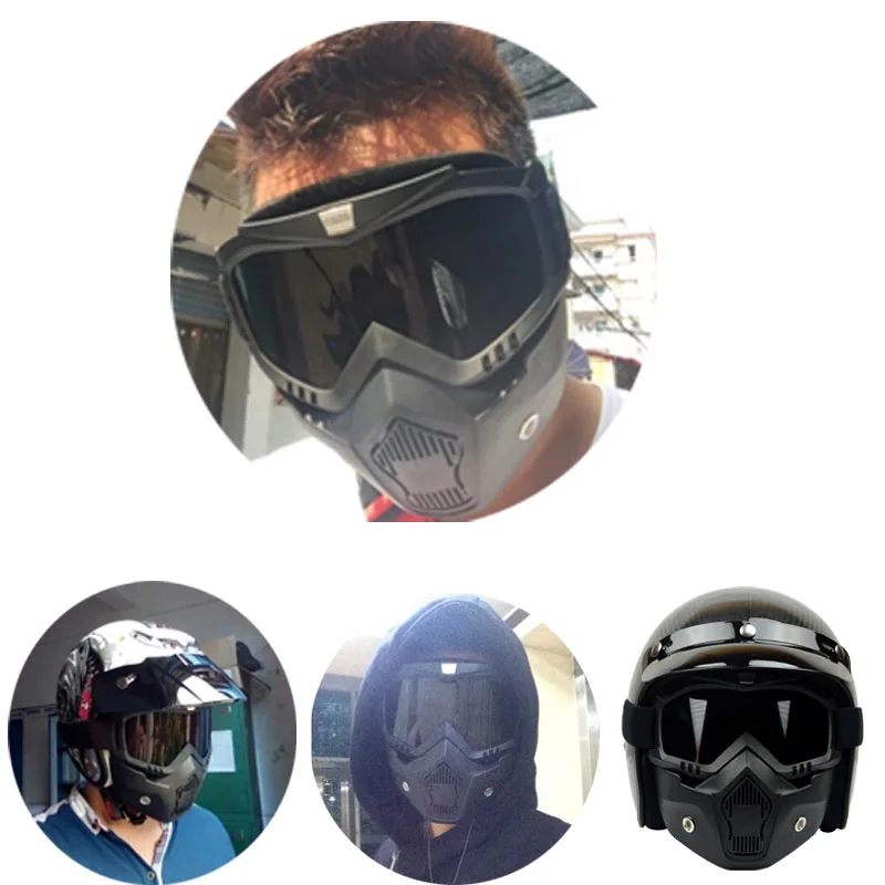 2019 new popular black antifogging Motorcycle goggles with Removable mask windproof ski motorbike Knight | Автомобили и мотоциклы