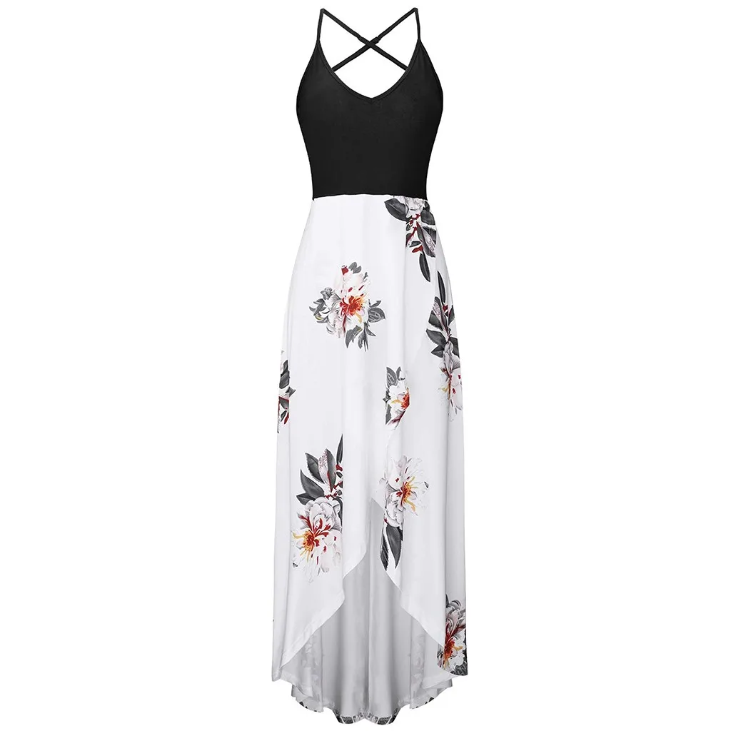 White Vestidos Verano, женское летнее сексуальное длинное платье на бретельках с открытыми плечами и открытой спиной, пляжный сарафан, женские летние платья - Цвет: White