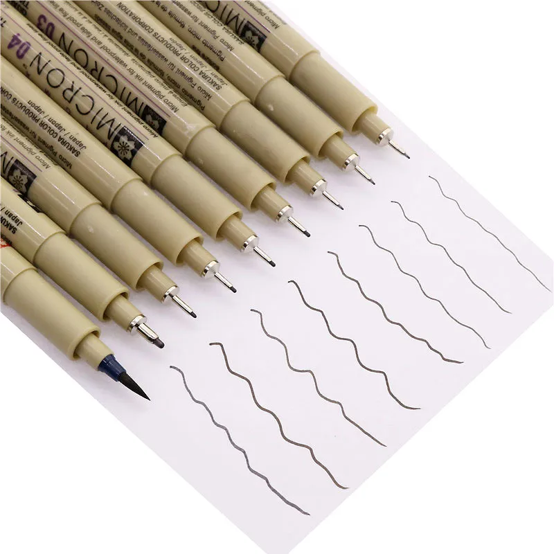 Гелевая ручка с изображением забавных мультфильмов крюк Ручка 0 05/0 1/0 2/0 3/0 4/0 5/0 8/1