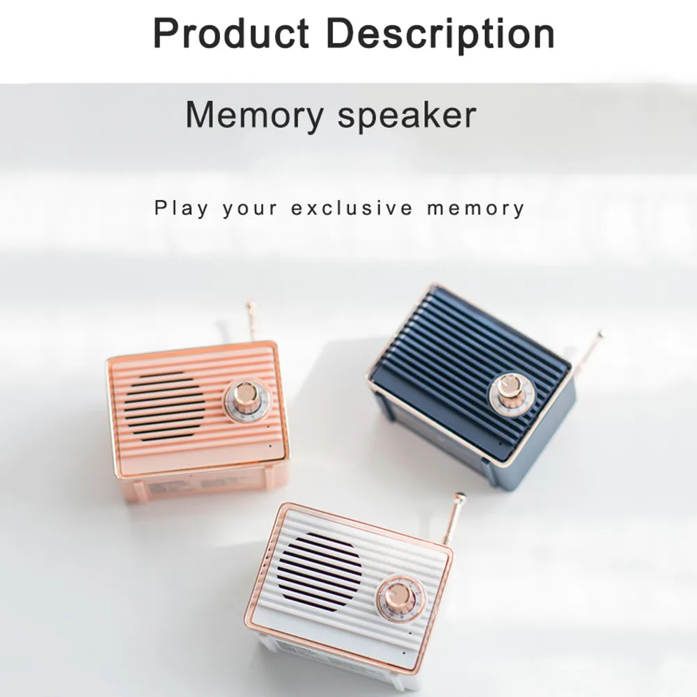 Bluetooth колонка в ретро стиле винтажный мини bluetooth-динамик Ностальгический тяжелый бас 3D Стерео шумоподавление HiFi звуковые эффекты