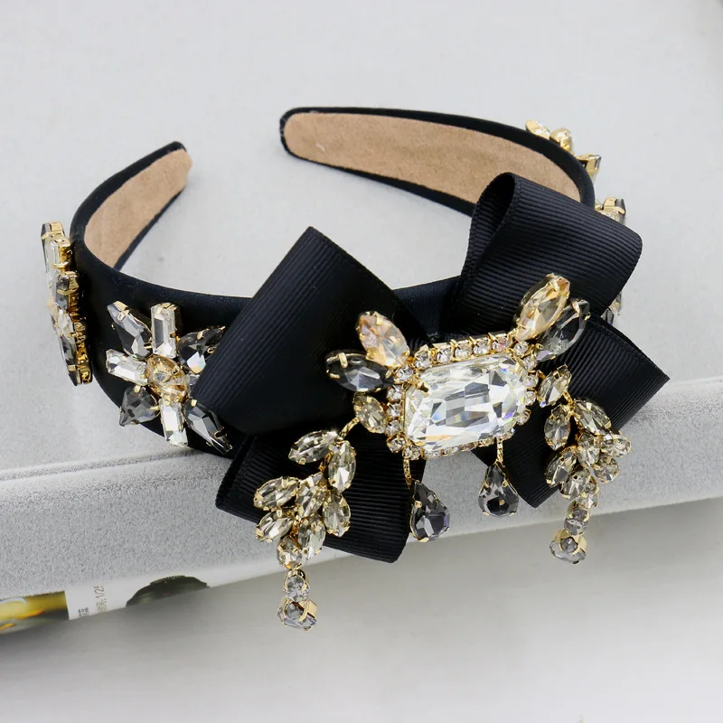 В стиле барокко в ретро с бантом Хрустальная лента для волос Китая по оптовым