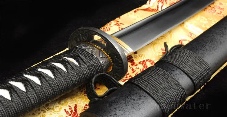 

41"JAPANESE SAMURAI SWORD KATANA WAVE TSUBA 1060 HIGH CARBON STEEL FULL TANG