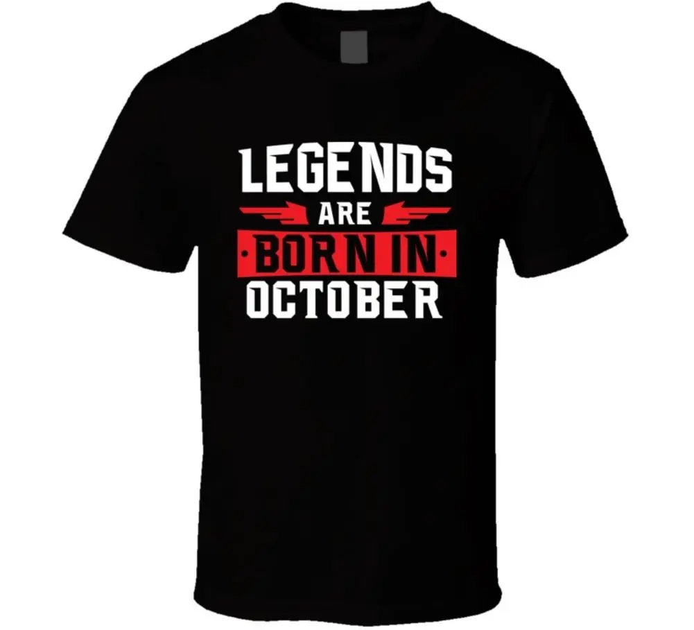 Legends Are Born In October Libra Знак зодиака Скорпион Birtday Подарочная футболка Удобная