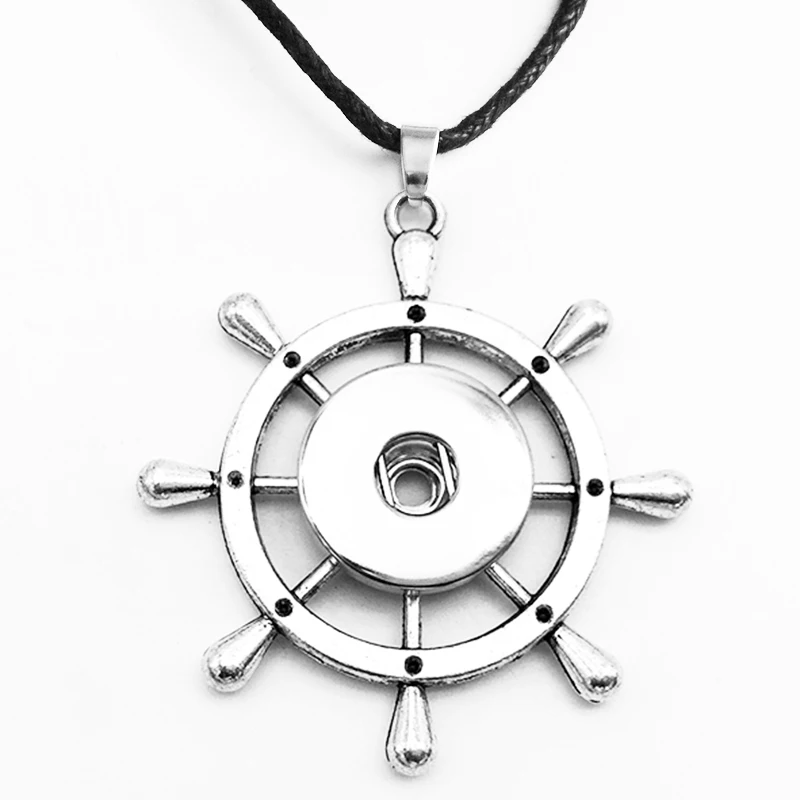 Сова крылья дерево Бабочка якорь любовь надежная 18 мм кнопка ожерелье DIY