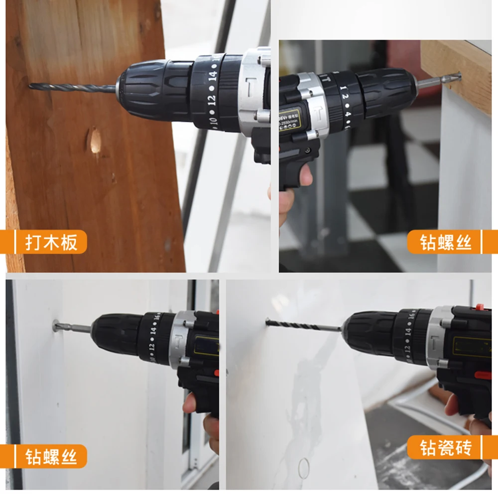 36V Max бытовой DIY деревообрабатывающий литий-ионный аккумулятор беспроводная дрель-шуруповерт электроинструменты электрическая дрель