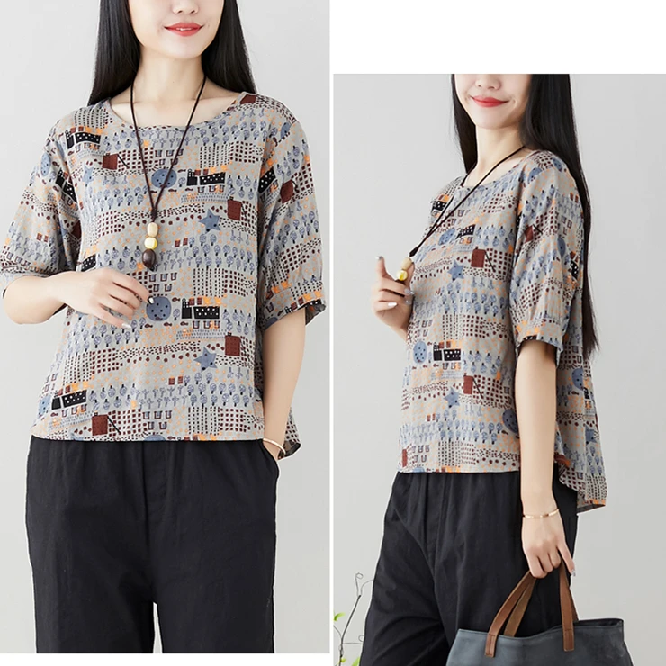 Женская блузка из шифона на пол рукава с легкими рубашками и принтом в горошек, тонкая рубашка желтого, белого и черного цвета, блуза Mujer ON.