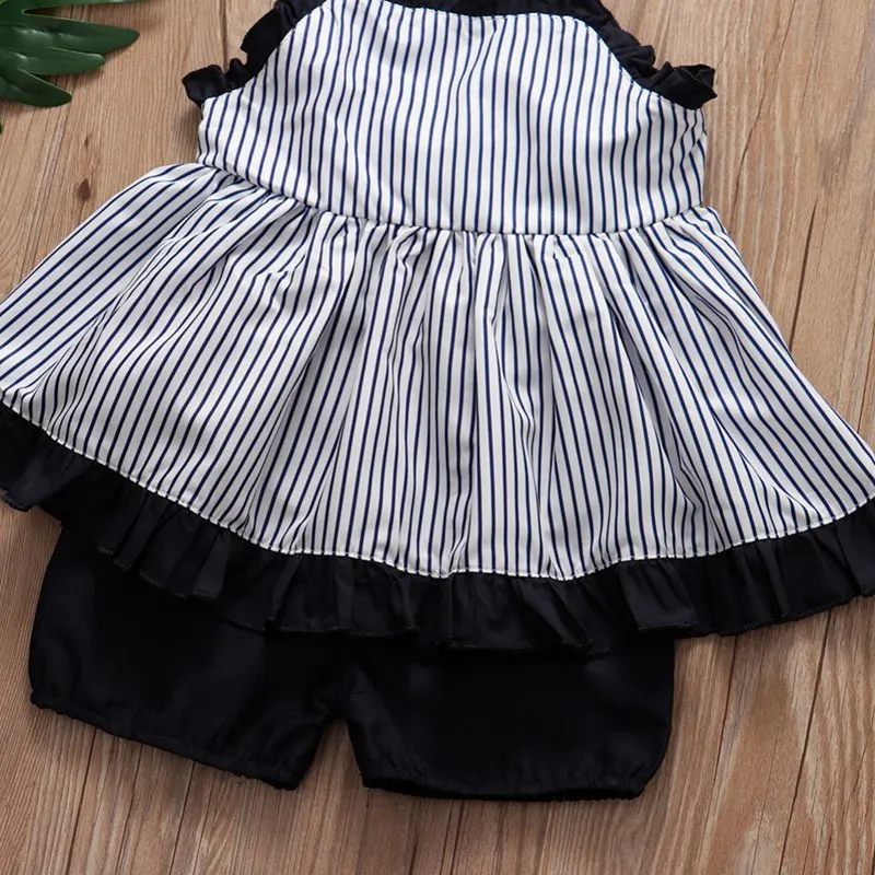 Комплект одежды для маленьких девочек коллекция 2019 года модные летние топы +