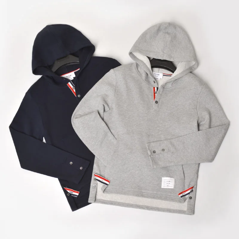 Толстовка с капюшоном TB THOM хлопковая однотонная куртка для мужчин и женщин