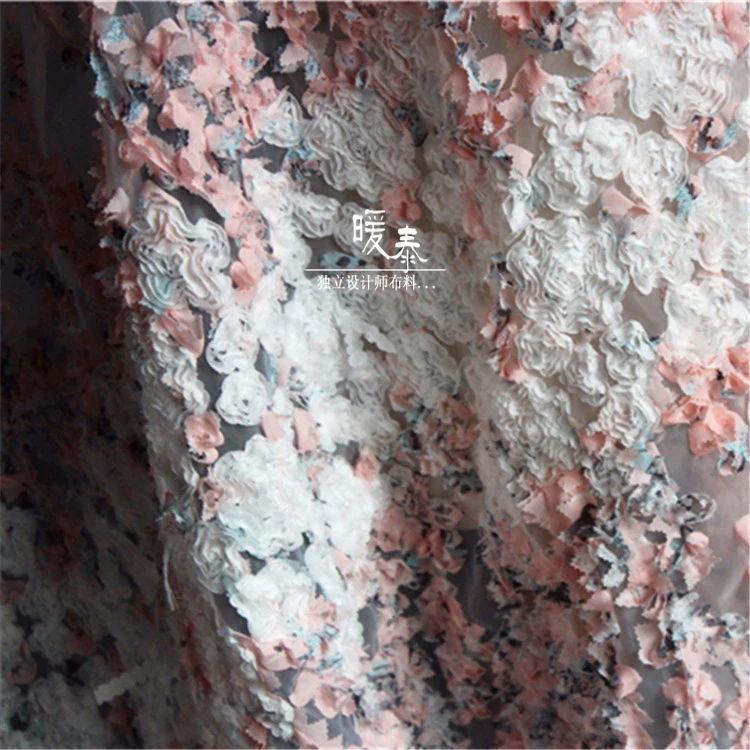 Трехмерная фантазия розовая текстура диск перспектива вышивка сетка свадебное