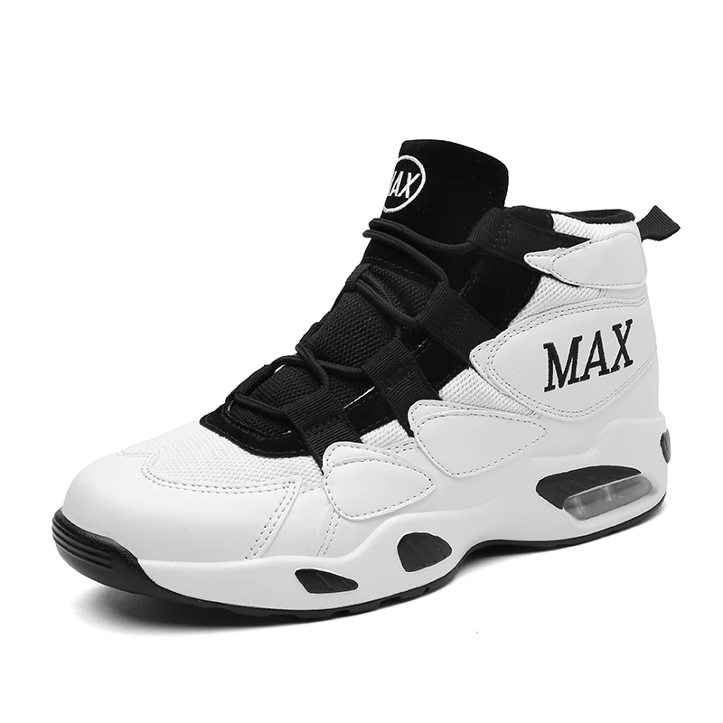 Баскетбольные кроссовки с высоким берцем для мужчин zapatos hombre Super Star Basket Boost в стиле ретро, спортивные кроссовки для спорта на открытом воздухе - Цвет: White Black