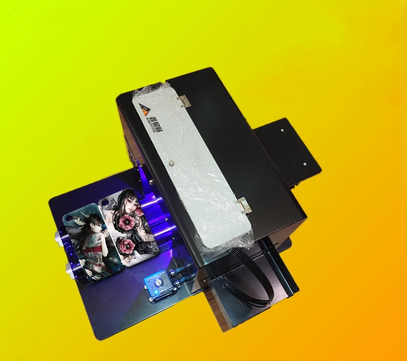 Универсальный плоский принтер формата A4 с УФ рельефом для печати чехлов на