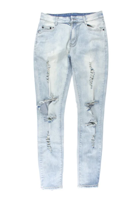 Мужские потертые джинсы в стиле хип-хоп | Мужская одежда