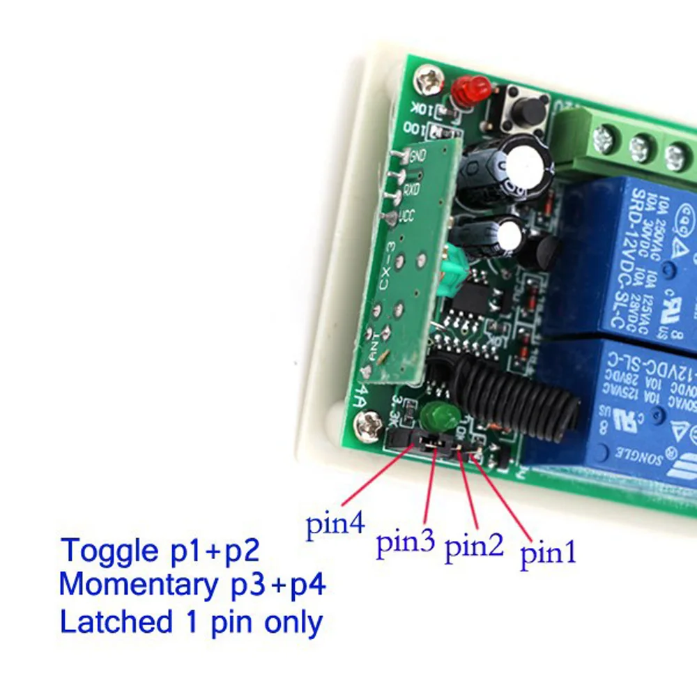 DC12V 24V 4CH RF беспроводной пульт дистанционного управления реле системы безопасности Гаражные двери, ворота электрические двери Водонепроницаемый передатчик
