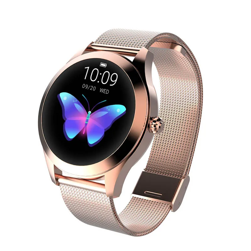 gold metal Greentiger Мода KW10 Смарт часы для женщин IP68 водонепроницаемый мульти-спортивные режимы фитнес-трекер для измерения сердечного ритма браслет для леди - Цвет: gold metal