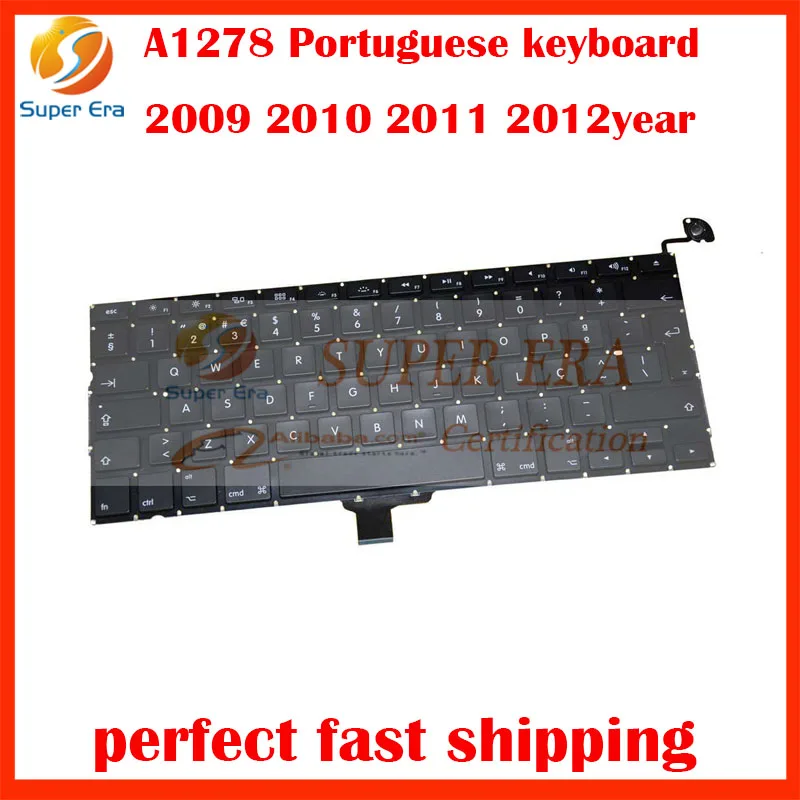 5pcs/lot A1278 PO PT layout keyboard for macbook pro 13.3'' Portuguese clavier without backlight 2009 2010 2011 2012 | Компьютеры
