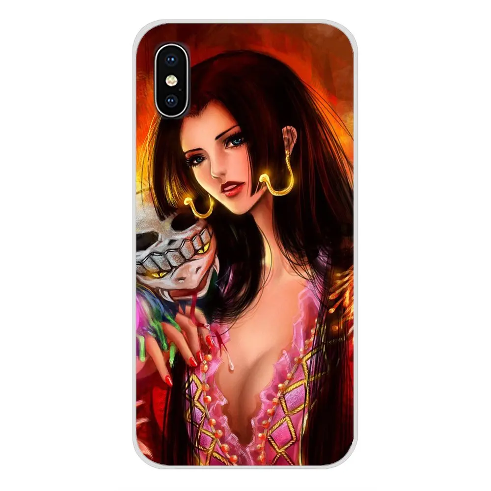 Для Sony Xperia Z Z1 Z2 Z3 Z5 compact M2 M4 M5 C4 E3 T3 XA Huawei Mate 7 8 Y3II anime One Piece Hancock прозрачный чехол из