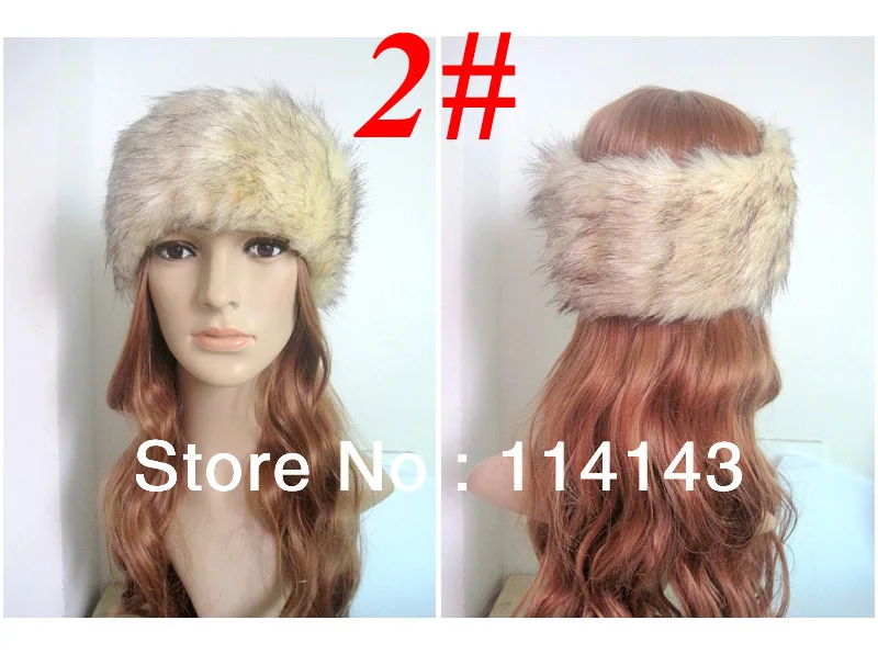 6 шт./лот модная женская повязка на голову из искусственного меха с леопардовым