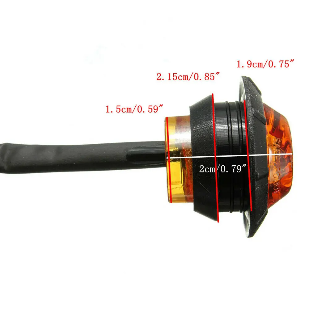 12V 3 светодиодный фонарь для автомобиля грузовика прицепа передняя сторона