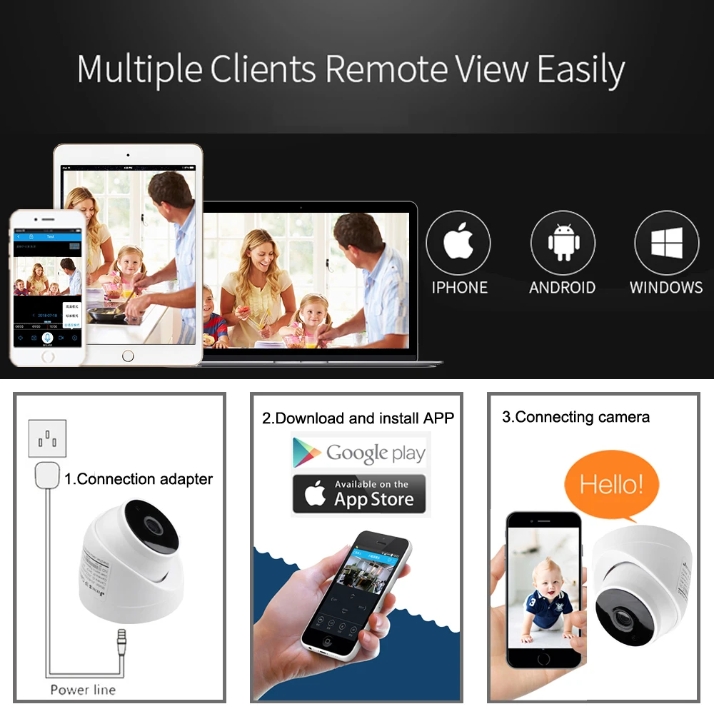 JIENUO домашняя камера Wifi IP 1080 P 720 Аудио Купол CCTV безопасности HD для наблюдения в