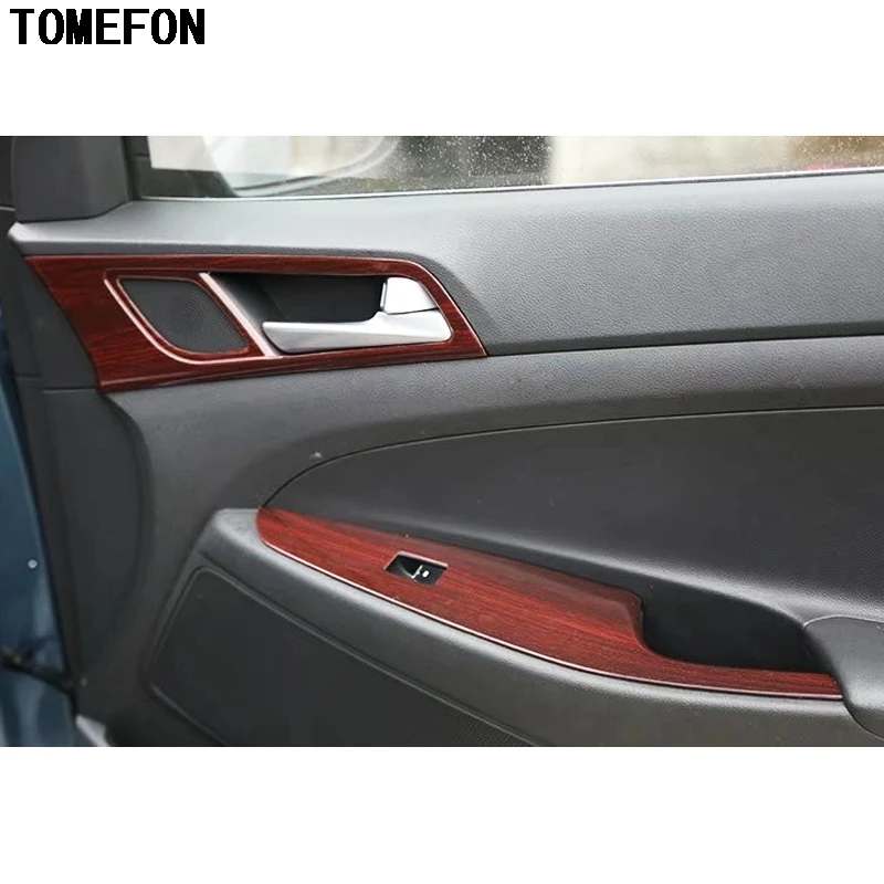 TOMEFON для Hyundai Tucson 2015 2016 ABS дерево Краски внутренняя ручка Панель AC вентиляционная
