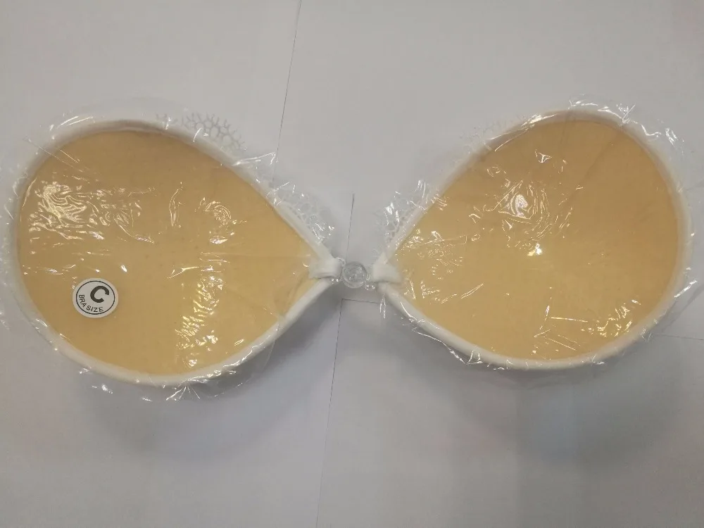 women sexy bra silicone push up strapless invisible bra white lace bralette crop top embroidery lingerie Seamless