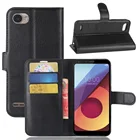 Модный чехол-кошелек из искусственной кожи для LG Q6 Q6 Plus, защитный флип-чехол на заднюю панель телефона с отделениями для карт для LG Q6
