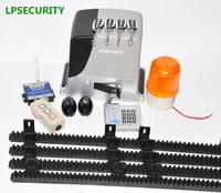 lpsecurity 600kg automatic electric gsm sliding gate opener motor complete kit 4m 5m 6m racks with photocell lamp button keypad