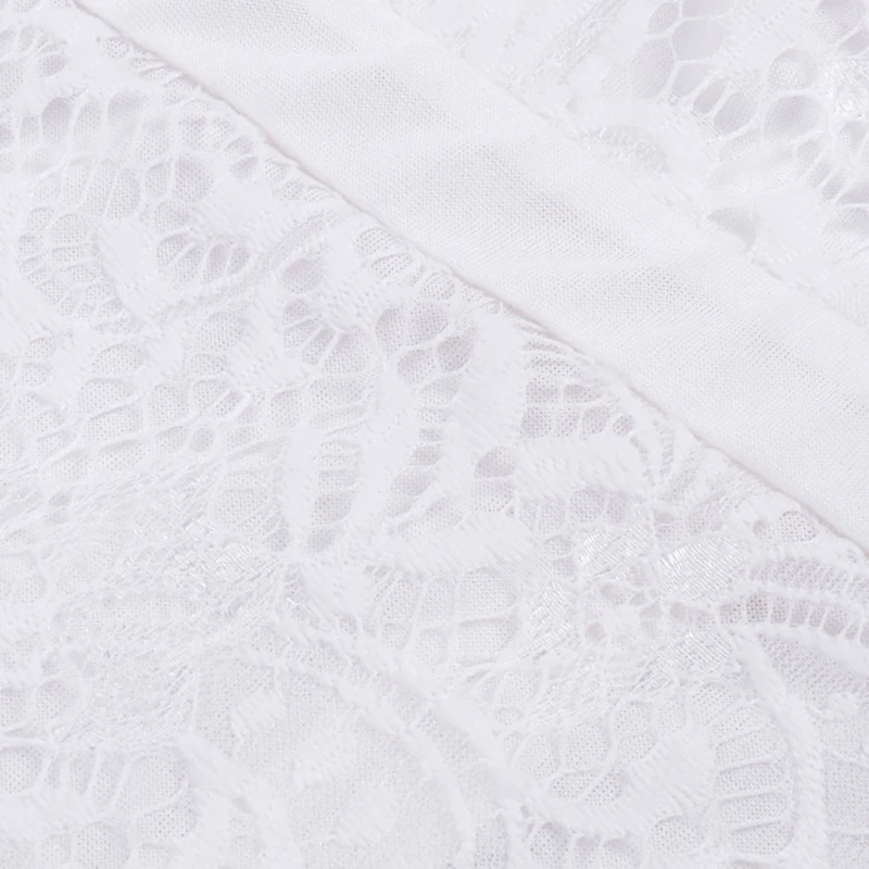 

2017 Women Long Sleeve Boat Neck Lace Fishtail Evening Prom White Dress