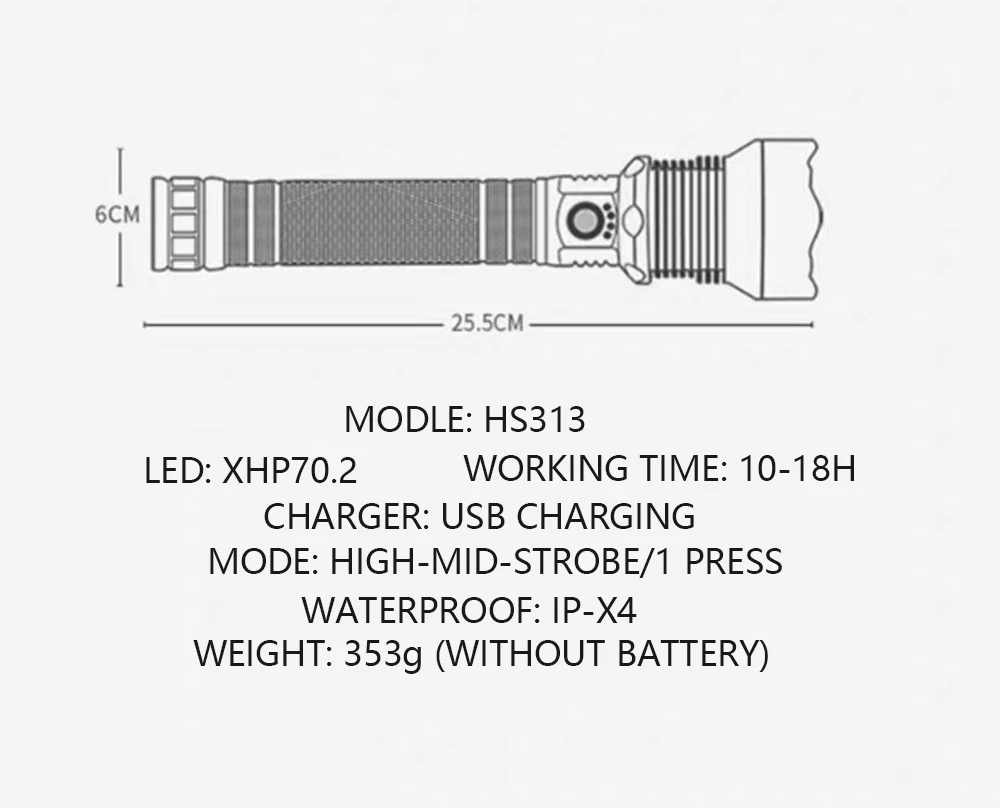300000cd 1000m XHP90.2 самый мощный светодиодный фонарик usb зум тактический фонарь xhp50 XHP70.2 18650 или 26650 перезаряжаемый аккумулятор ручной свет 2 года гарантии- поврежденная замена бесплатно