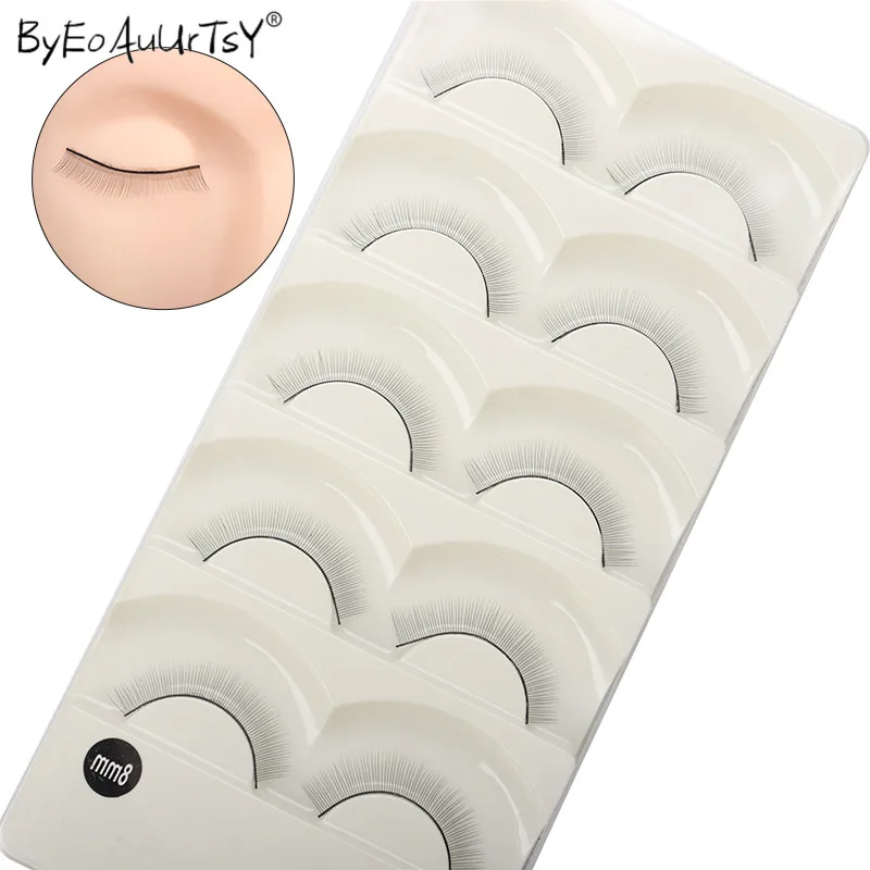 50 шт. индивидуальные накладные ресницы натуральные тренировочные для