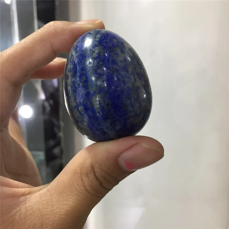 

1PCS New Arrivals Blue Natural Lapis Lazuli Crystal Yoni Egg Reiki Healing Madagascar Gemstone Polished Egg Wholesale As Gift