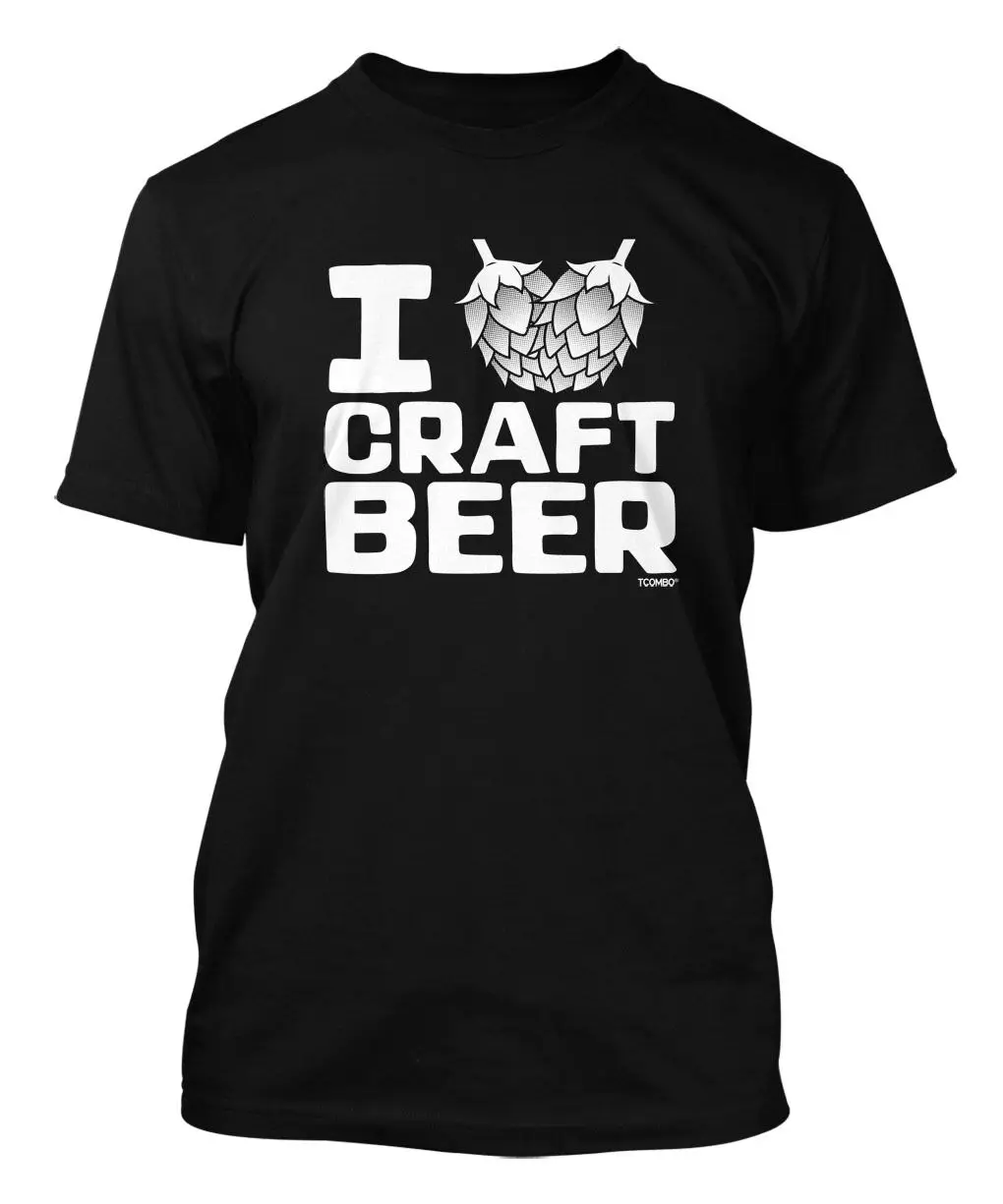 2019 забавная Мужская футболка I Love Craft пиво-питье пивоварения хмеля унисекс |